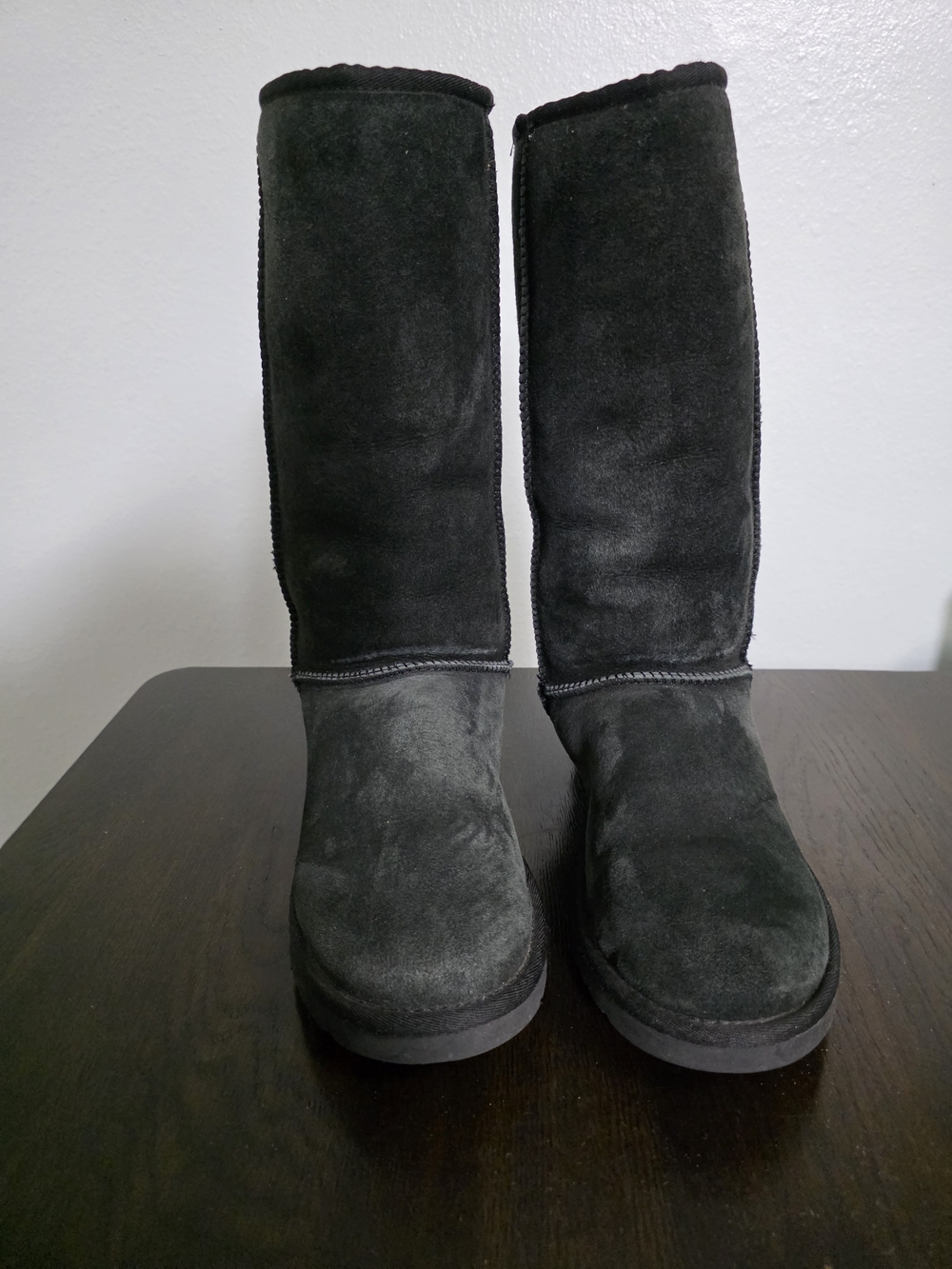 UGG Tall Black Suede Winter Boots